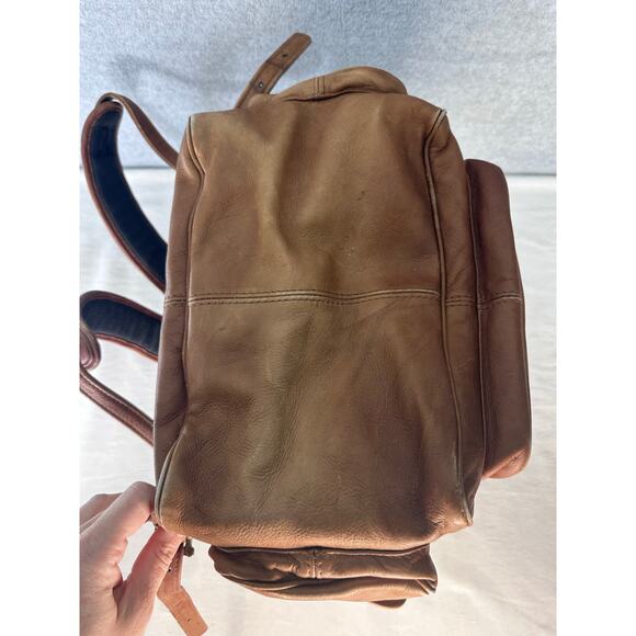 VTG Dilana Design Coll. Genuine Leather Backpack Travel Top Zipper Retro BOHO - Picture 10 of 15
